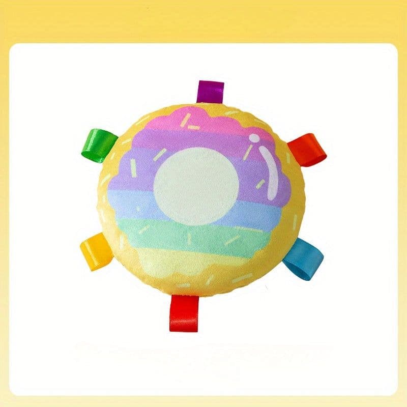 image-Cartoon Plush Flying Disc Toy Dog For Outdoor Play, Bite-resistant Pet Dog Toy Supplies Dog Training Flying Discs Outdoor Playing Disk Flyer