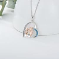 image-925 Sterling Silver Sister Heart Shape Necklace Always My Sister Forever My Friend