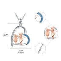 image-925 Sterling Silver Sister Heart Shape Necklace Always My Sister Forever My Friend