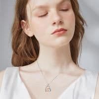 image-925 Sterling Silver Sister Heart Shape Necklace Always My Sister Forever My Friend