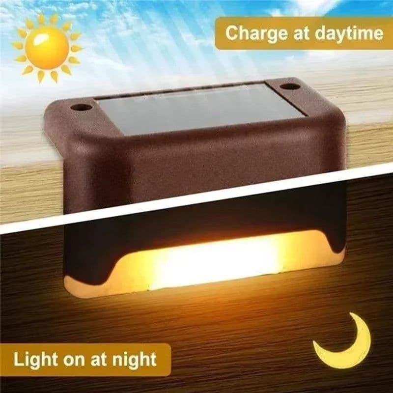 image-4 Solar LED Bright Deck Lights Outdoor Garden Patio Railing Decks Path Lighting Outdoor Garden Light Deck Lamp Solar Stairs Light