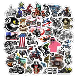 image-50 Motorcycle Character Graffiti Stickers Waterproof Removable Luggage Skateboard Sticker Stickers