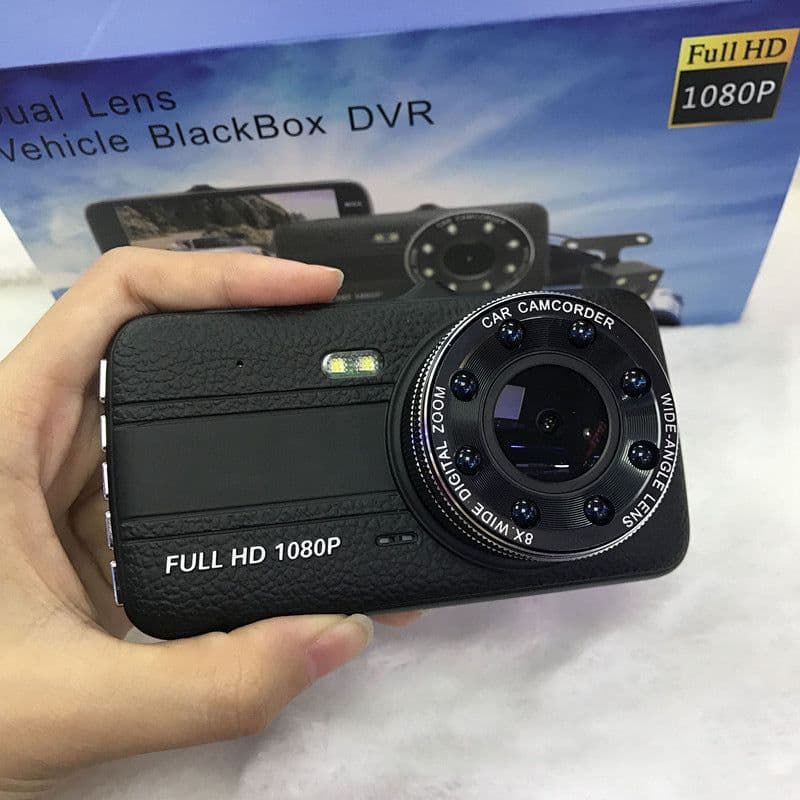 image-HD Night Vision Driving Motion Detection Front And Rear Recorder