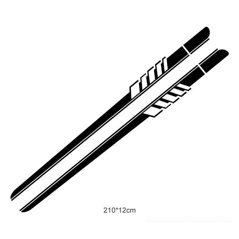image-Striped Personality Car Decal Car Body Sticker Garland