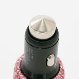 image-2.4A Dual Port Car Mobile Phone Charger With One For Two Diamond-Inlaid Dual Usb Car Charger Travel Car Charging Head