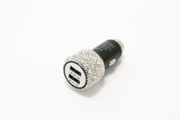 image-2.4A Dual Port Car Mobile Phone Charger With One For Two Diamond-Inlaid Dual Usb Car Charger Travel Car Charging Head