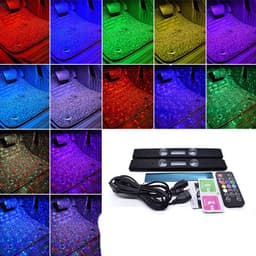 image-Foot Soles Full Of Stars LED Atmosphere Light Car Wireless Atmosphere Sound