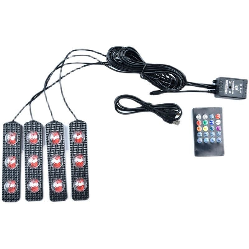 image-Foot Soles Full Of Stars LED Atmosphere Light Car Wireless Atmosphere Sound