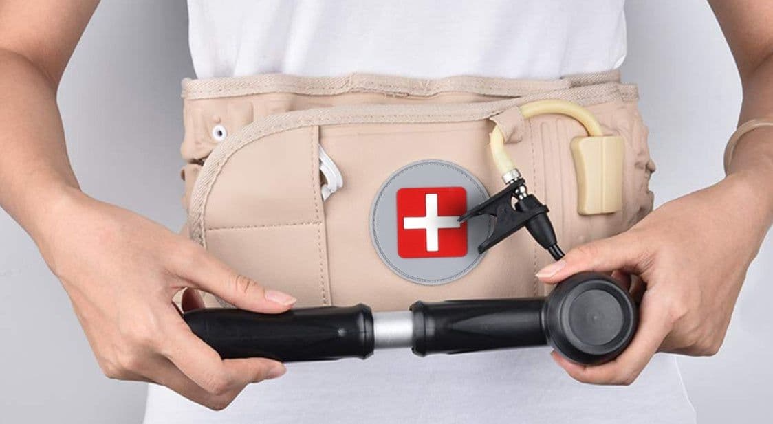 image-Waist Air Traction Brace Belt Spinal Lumbar Support Back