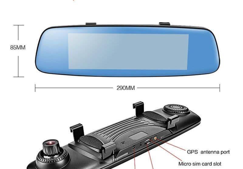 image-Cross border special supply for new 8 inch crane recorder 4G cloud mirror 1080P HD Android rear view mirror driving record