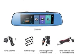 image-Cross border special supply for new 8 inch crane recorder 4G cloud mirror 1080P HD Android rear view mirror driving record