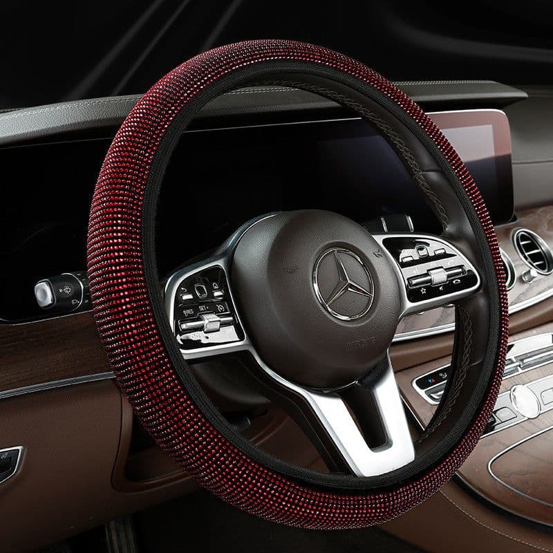 image-Steering Wheel Cover Diamond-studded Summer Without Inner Ring Full