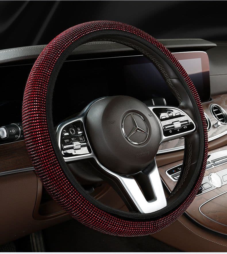 image-Steering Wheel Cover Diamond-studded Summer Without Inner Ring Full