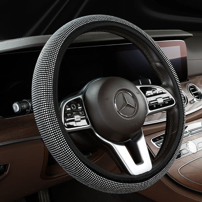 image-Steering Wheel Cover Diamond-studded Summer Without Inner Ring Full