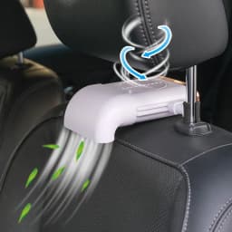 image-Car Fan Magnetic Fan Car Cooler Silent Wireless Charging USB Fan 3Speed Adjustable Universal Car Rear Seat Auto Cooling