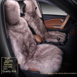 image-All-inclusive Car Seat Cover Plush Cushion Three-piece Cushion Universal Cushion Winter