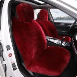 image-All-inclusive Car Seat Cover Plush Cushion Three-piece Cushion Universal Cushion Winter