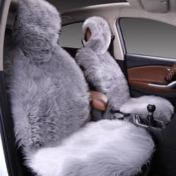 image-All-inclusive Car Seat Cover Plush Cushion Three-piece Cushion Universal Cushion Winter