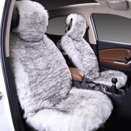 image-All-inclusive Car Seat Cover Plush Cushion Three-piece Cushion Universal Cushion Winter