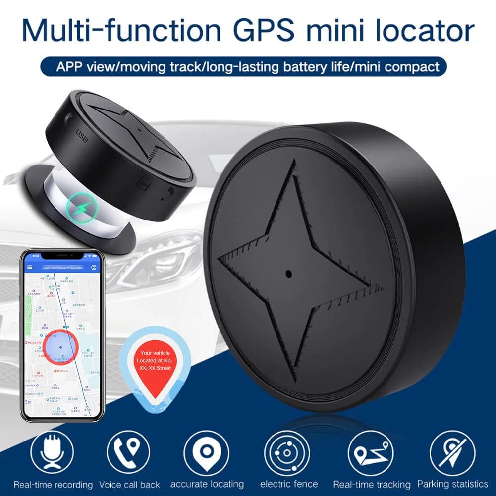 image-Mini GPS Tracker Strong Magnetic Mount Car Motorcycle Truck Trackers Vehicle Realtime Tracking Locator Anti-lost GPS Tracker