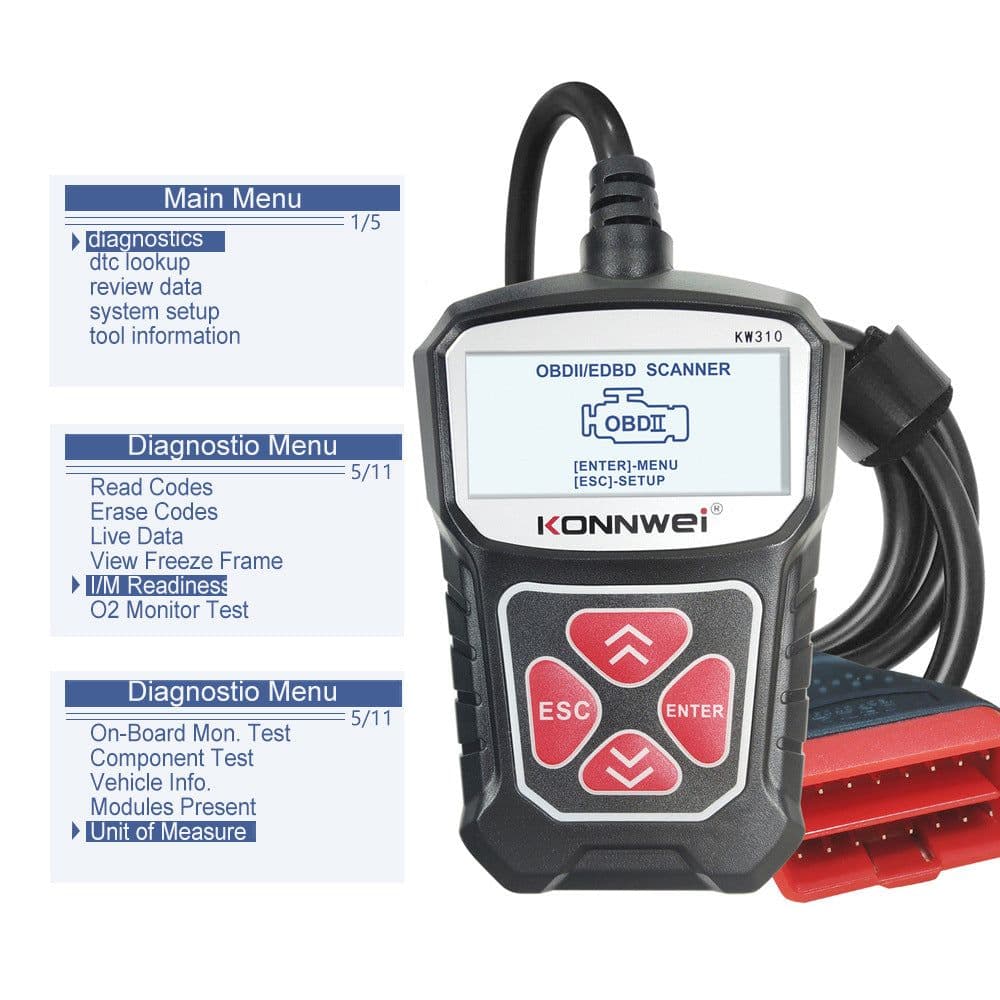 image-KW310 Car Diagnostic Scanner Scanner Barcode Reader Tool