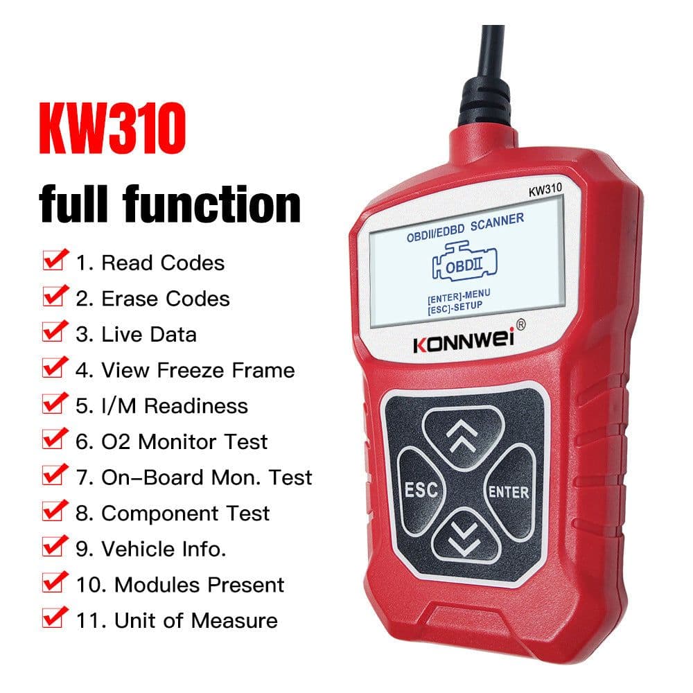 image-KW310 Car Diagnostic Scanner Scanner Barcode Reader Tool