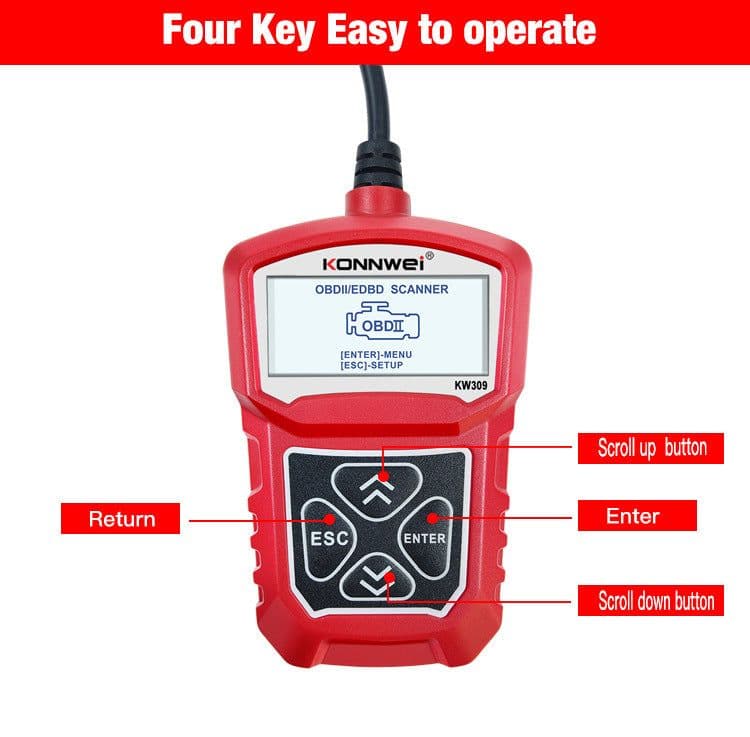 image-KW310 Car Diagnostic Scanner Scanner Barcode Reader Tool