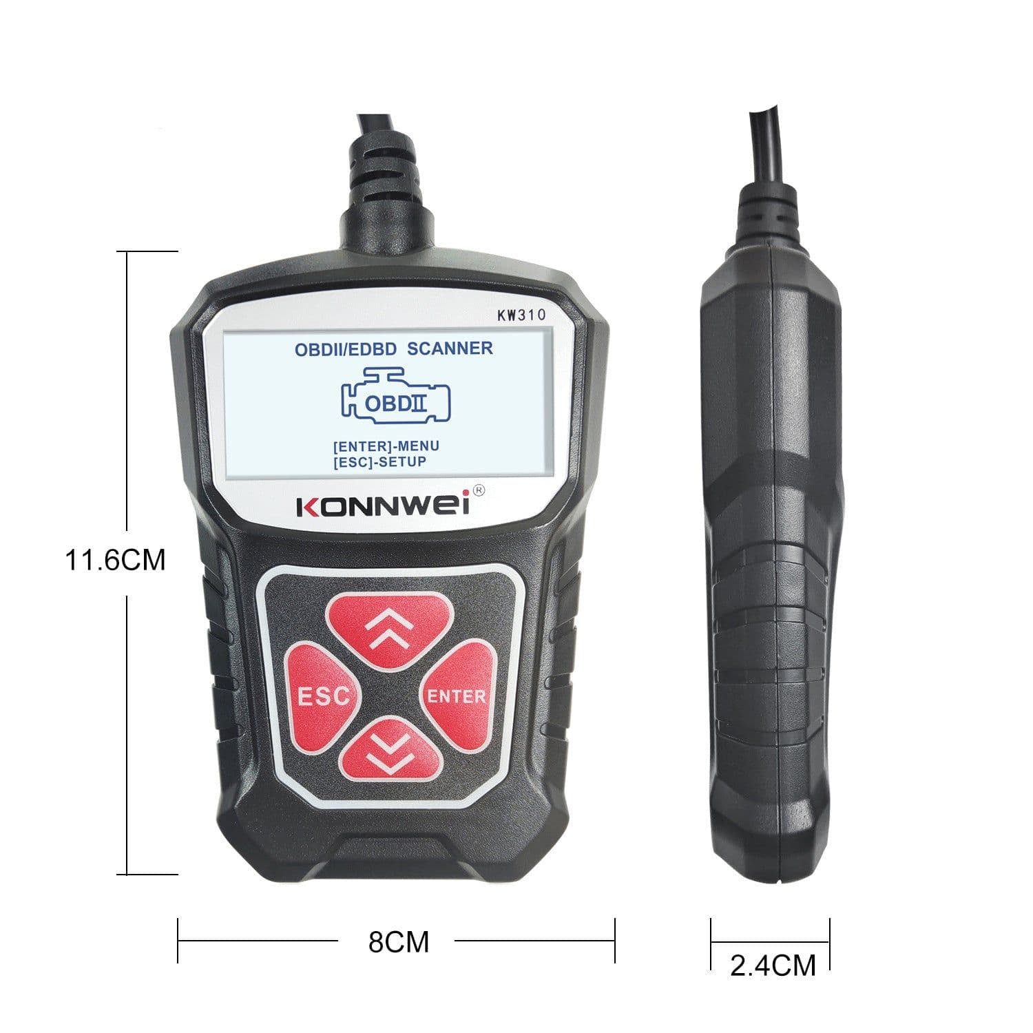 image-KW310 Car Diagnostic Scanner Scanner Barcode Reader Tool