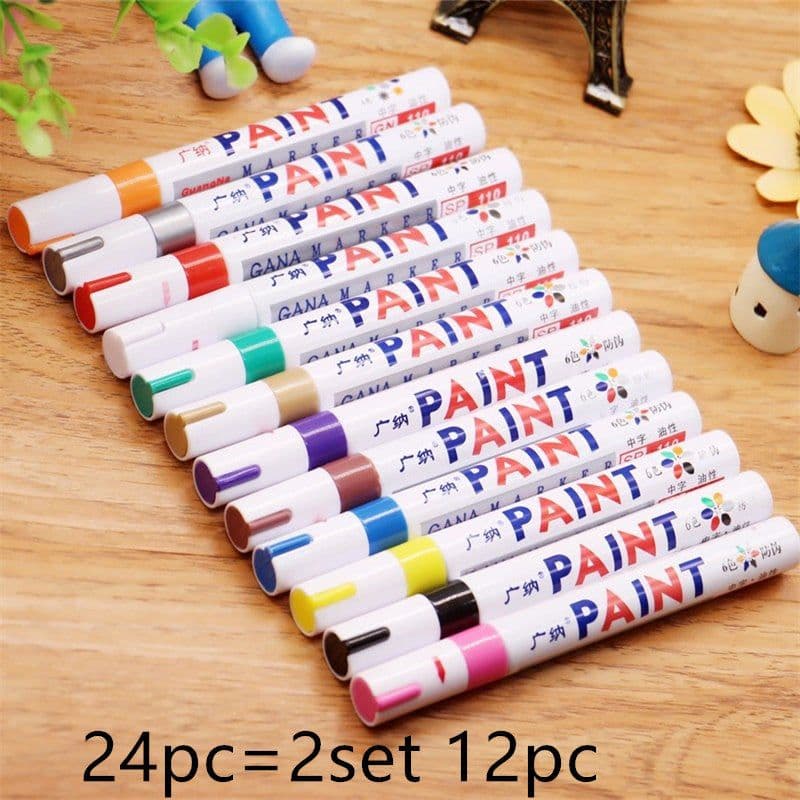 image-Colorful Waterproof Pen Car Tyre Tire Tread CD Metal Permanent Paint