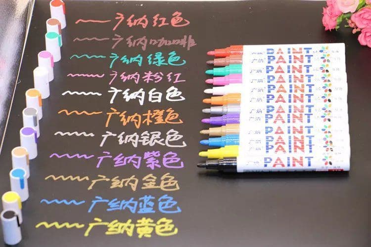 image-Colorful Waterproof Pen Car Tyre Tire Tread CD Metal Permanent Paint