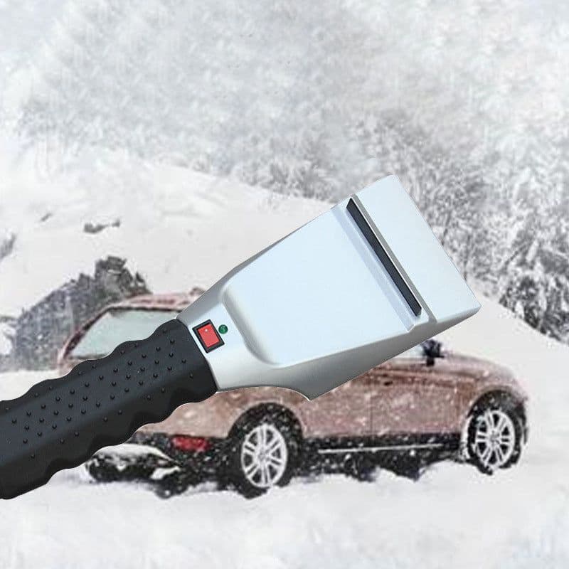 image-Heatable snow removal shovel for vehicle
