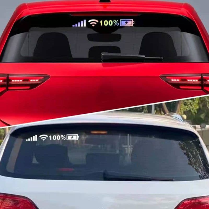 image-Car Windshield Stickers Signal WiFi Power Vinyl Decal Mobile Phone Car Stickers Auto Exterior Decorative Accessories Decals