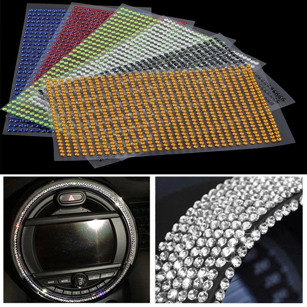 image-Car Drill Sticker Car Drill Acrylic Car Sticker Decorative Drill Sticker