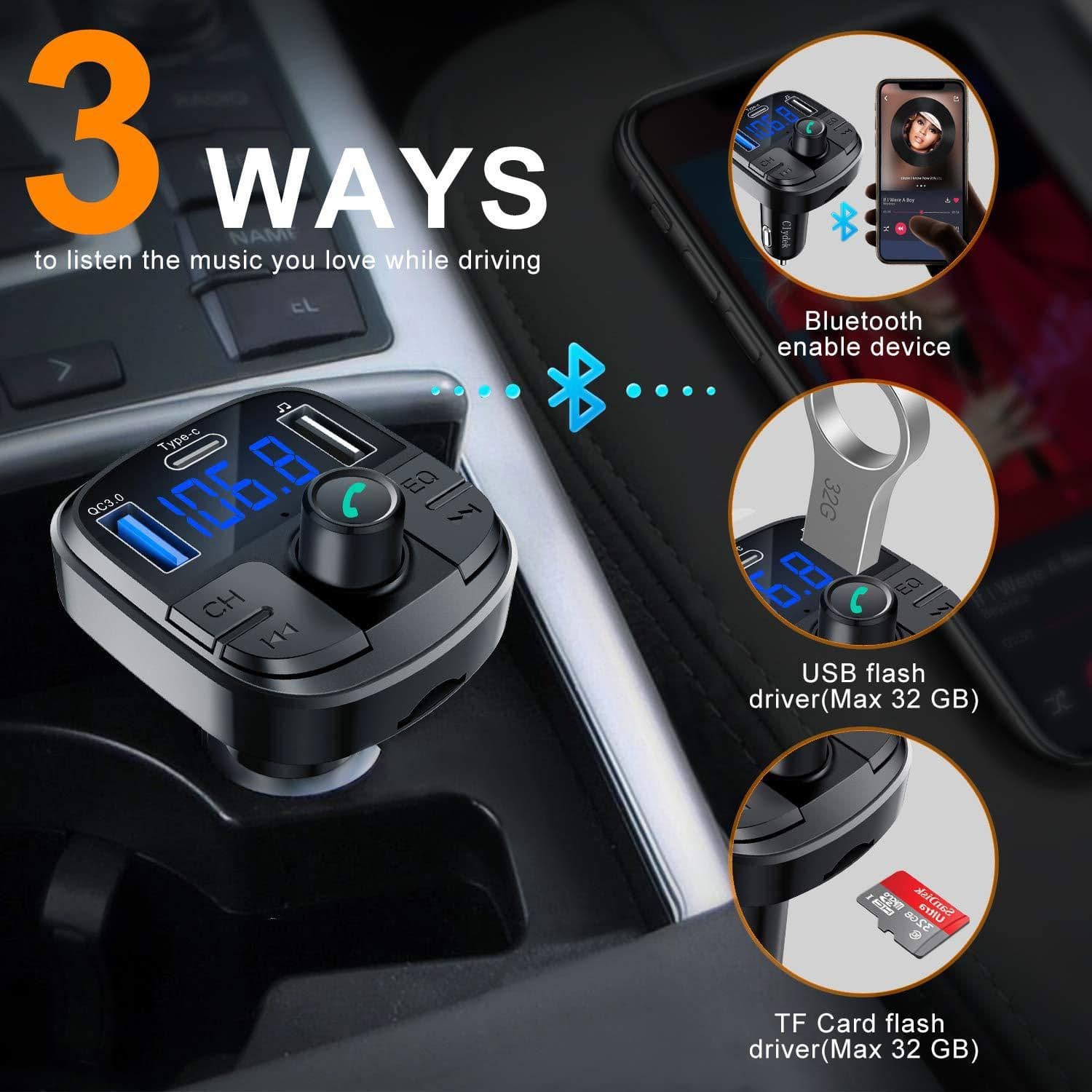 image-Car Mp3 Bluetooth Player Charger
