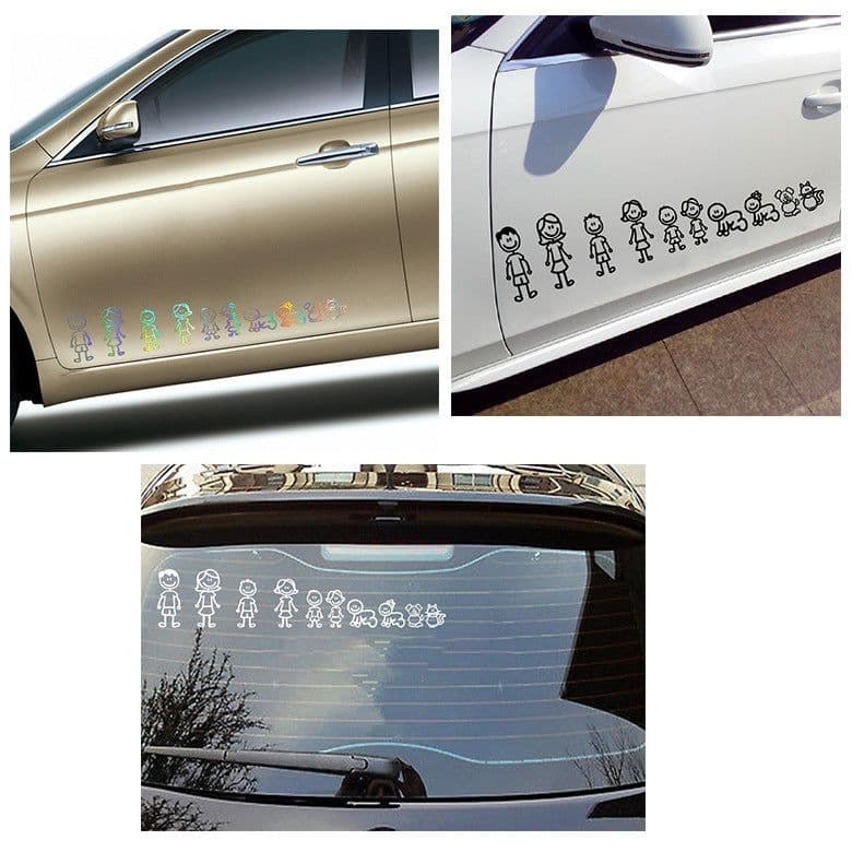 image-Big Family Cartoon Car Stickers Funny