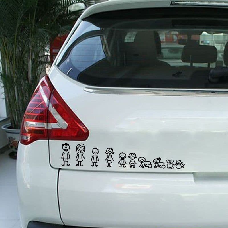 image-Big Family Cartoon Car Stickers Funny