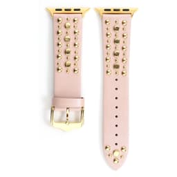 image-Compatible with Apple, Strap Silver Nails, Gold Nails, Rose Gold Nails Iwatch54321 Rivet Leather Strap