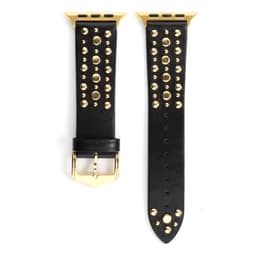 image-Compatible with Apple, Strap Silver Nails, Gold Nails, Rose Gold Nails Iwatch54321 Rivet Leather Strap