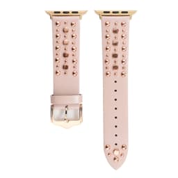 image-Compatible with Apple, Strap Silver Nails, Gold Nails, Rose Gold Nails Iwatch54321 Rivet Leather Strap