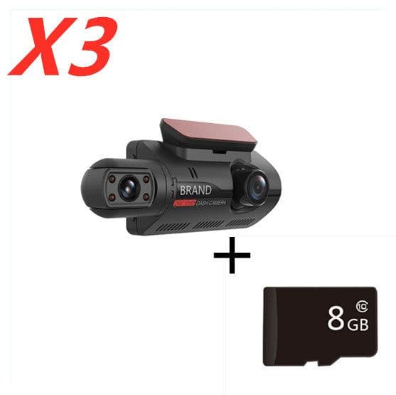 image-Hidden Driving Recorder 3 Inch IPS Screen, Front HD And Rear Non-Light Night Vision Dual Recording