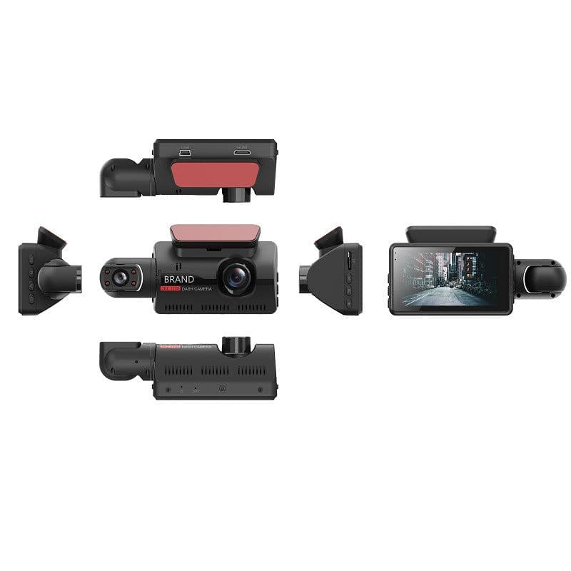image-Hidden Driving Recorder 3 Inch IPS Screen, Front HD And Rear Non-Light Night Vision Dual Recording