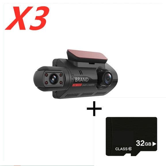image-Hidden Driving Recorder 3 Inch IPS Screen, Front HD And Rear Non-Light Night Vision Dual Recording