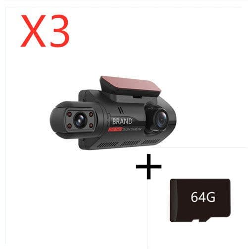 image-Hidden Driving Recorder 3 Inch IPS Screen, Front HD And Rear Non-Light Night Vision Dual Recording