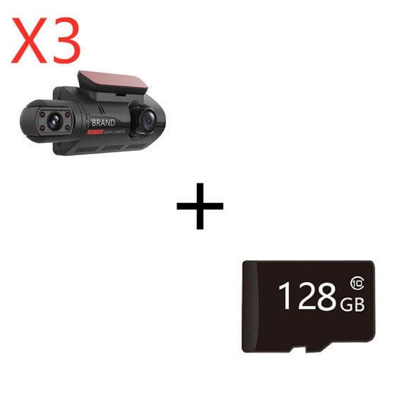image-Hidden Driving Recorder 3 Inch IPS Screen, Front HD And Rear Non-Light Night Vision Dual Recording