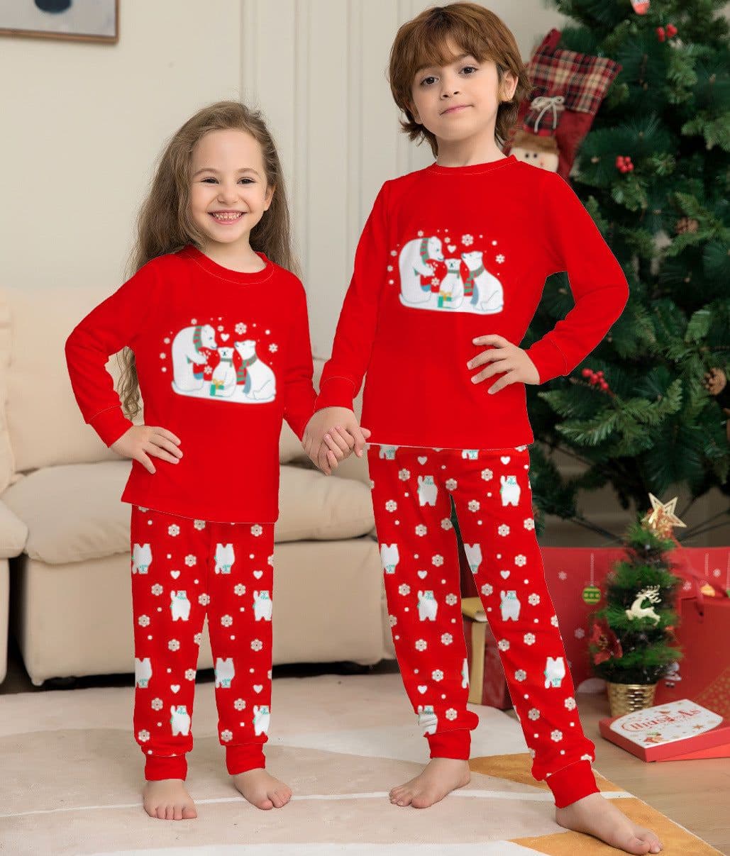 image-Christmas Family Pajamas Matching Sets Christmas Sleepwear Parent-Child Pjs Outfit For Christmas Holiday Xmas Party