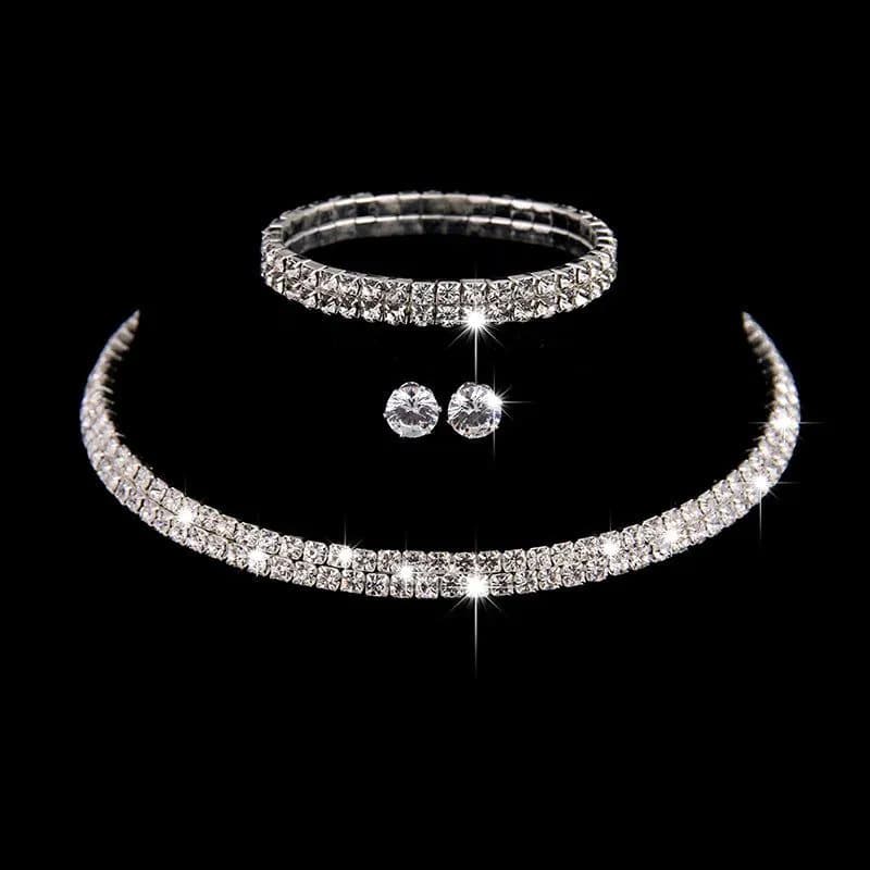image-Bridal jewelry wholesale wholesale, bridal three sets of hot sell, Europe and the United States wedding accessories, wedding jewelry set 426