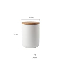 image-Kitchen ceramic wooden lid sealed storage jar