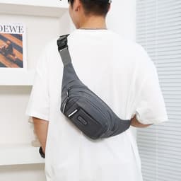 image-Men's Multifunctional Waist Bag Wear-resistant Waterproof Crossbody Bags