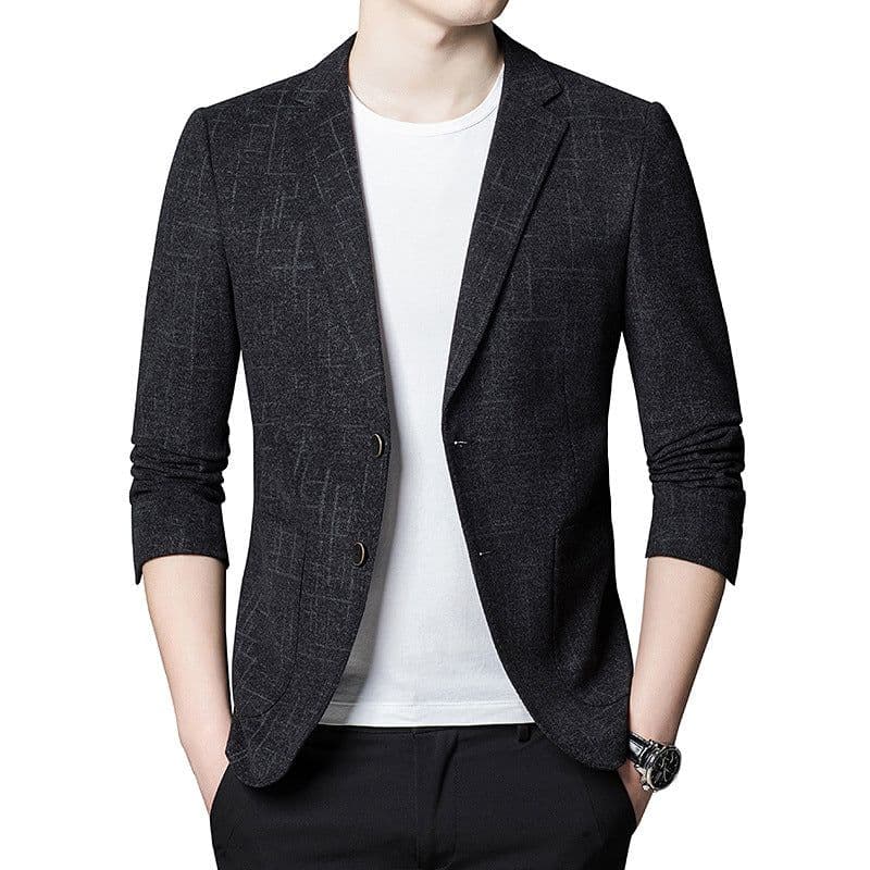 image-New Korean Elastic Men''s Casual Suit Men''s Slim Fashion Suit Top
