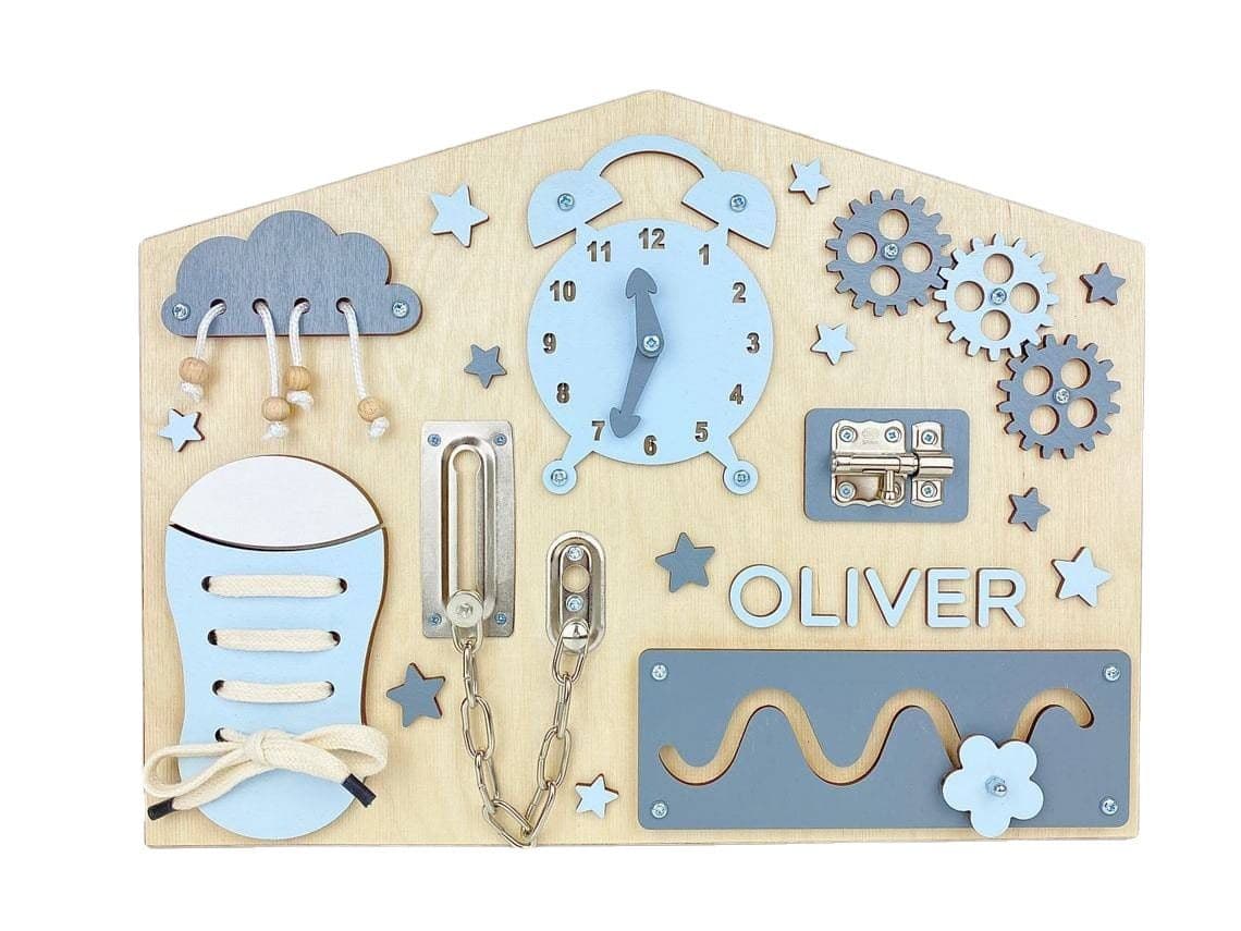 image-Busy Board Baby Unlocking Toy Montessori Teaching Aid